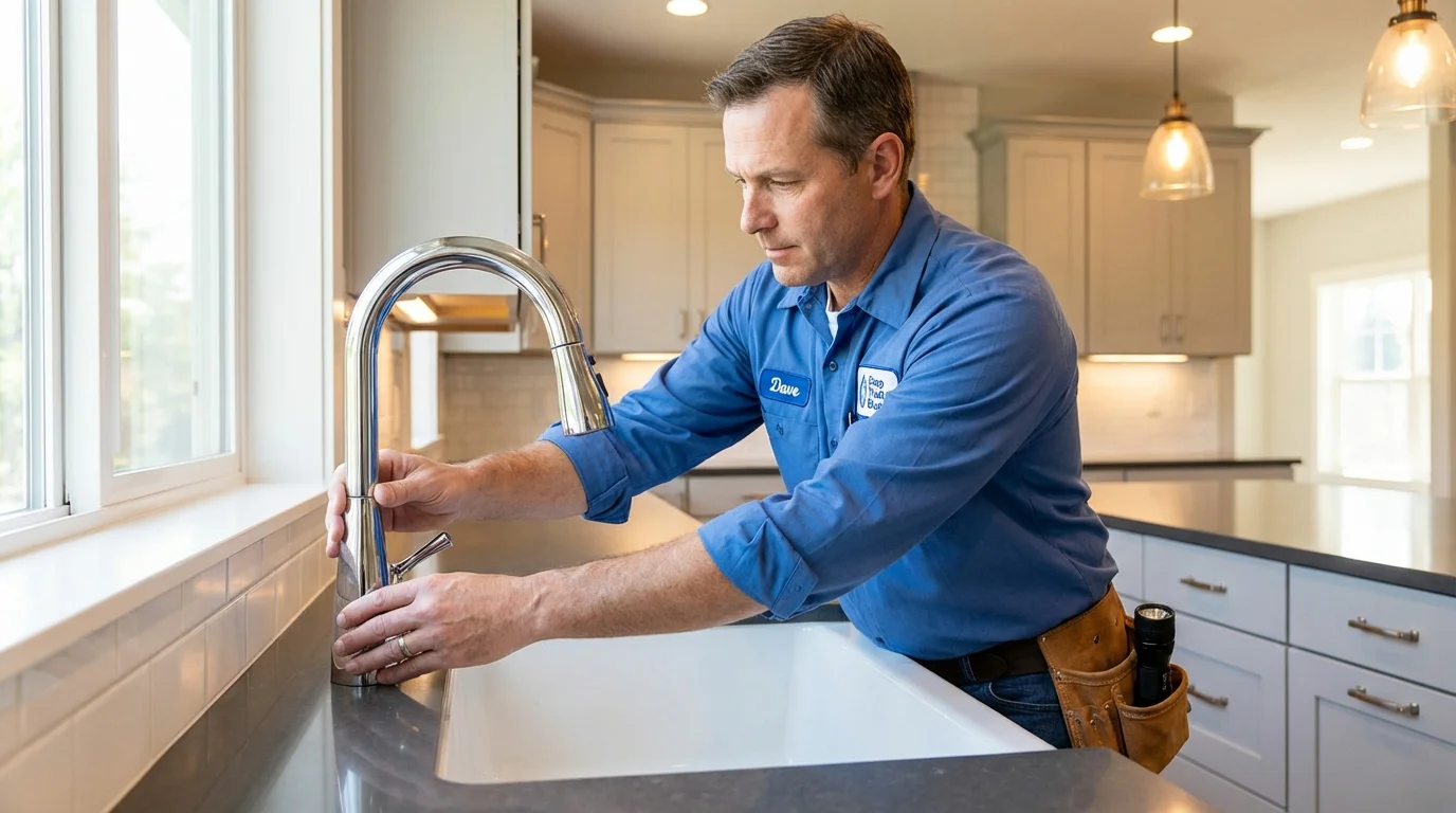 Kitchen faucet installation by Johns Plumbing LLC in Weslaco