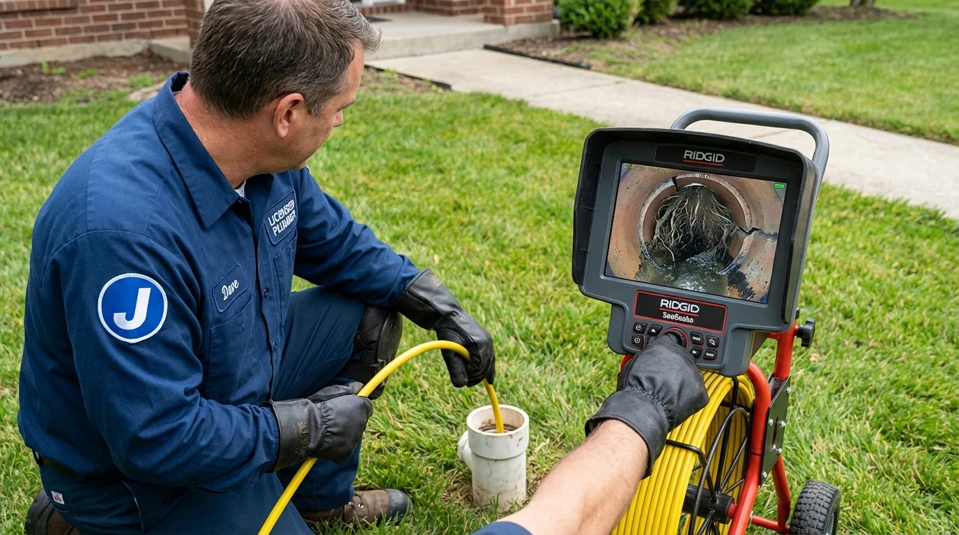 Sewer camera inspection being performed by Johns Plumbing LLC in Weslaco